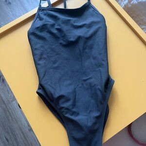 Dark Gray One-Piece Swimsuit